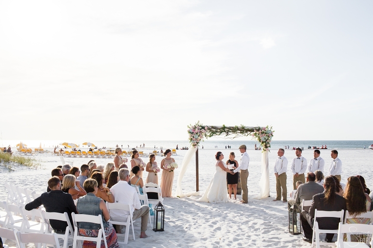 beach ceremony at Sandpearl Resort in Clearwater