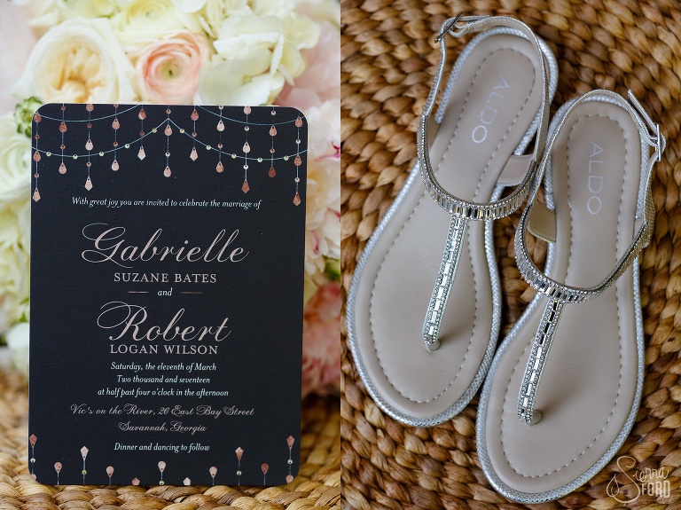 bridal details and invitations