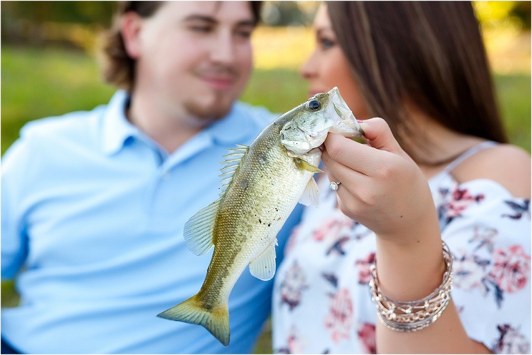 Showing off the fish they caught together