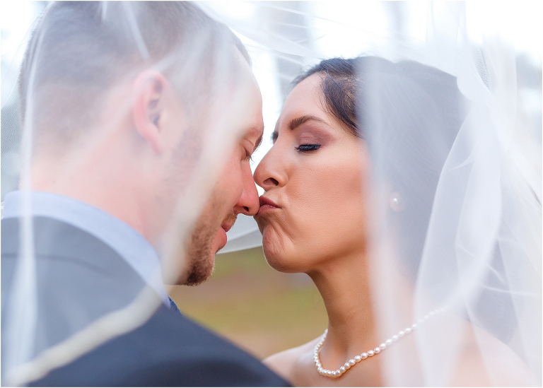 Under the bride's veil wedding photos