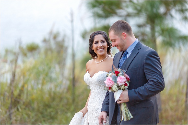 Bride and groom at Doe Lake Campground