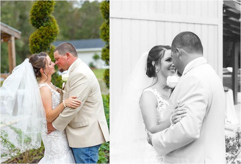 couple at October Oaks wedding in Webster Florida