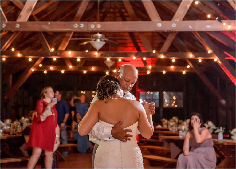 The bride and her father share their dance