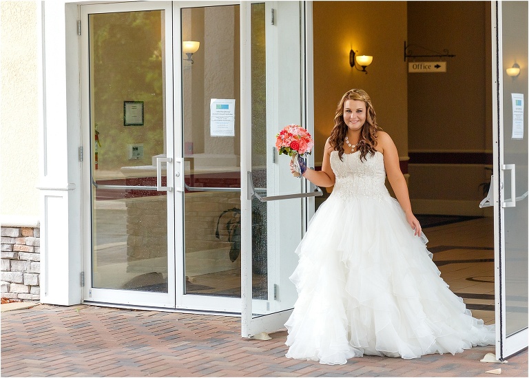 The bride heading to see her future husband for their first look