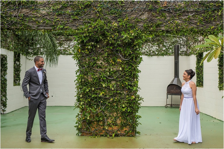 the groom turns around to see his bride for the first time at The Acre Orlando