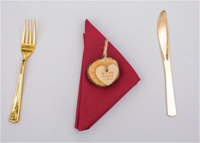 adorable wooden details for the reception