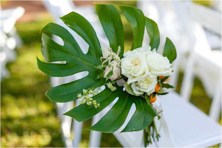 tropical wedding details at Selby Gardens wedding