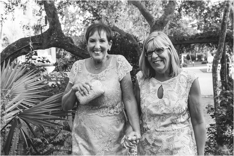 mothers of the bride and groom beaming from ear to ear after their children's wedding ceremony