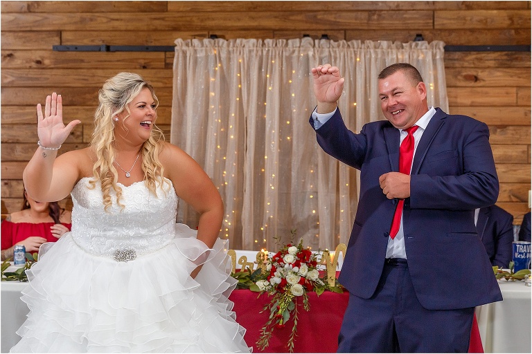 the bride & her father laugh as they show off their dance moves in their hilarious father/daughter dance