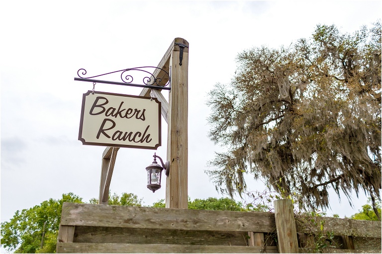 sign at the entrance of Bakers Ranch in Parrish, FL