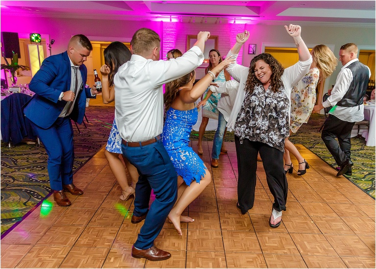 the guests dance their butts off to the music from DJ Jason at their Crystal River wedding reception