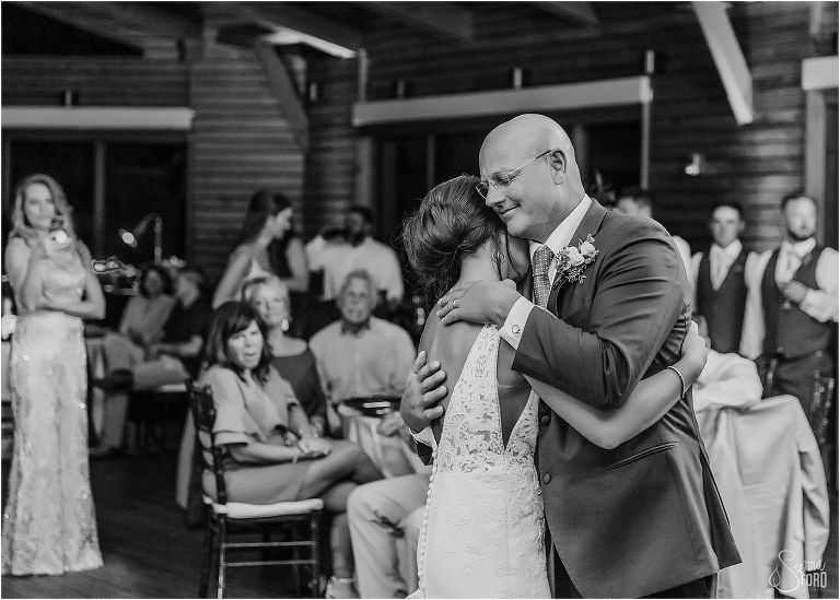 father & bride share an emotional dance at Amelia Island wedding reception