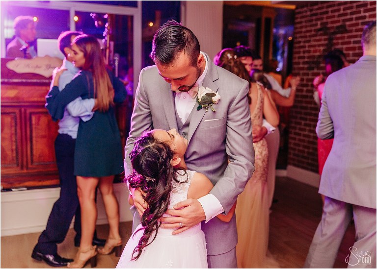 groom & his daughter share an adorable dance at Town Manor wedding reception
