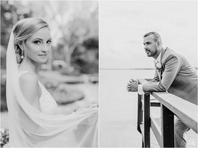 black and white bride and groom