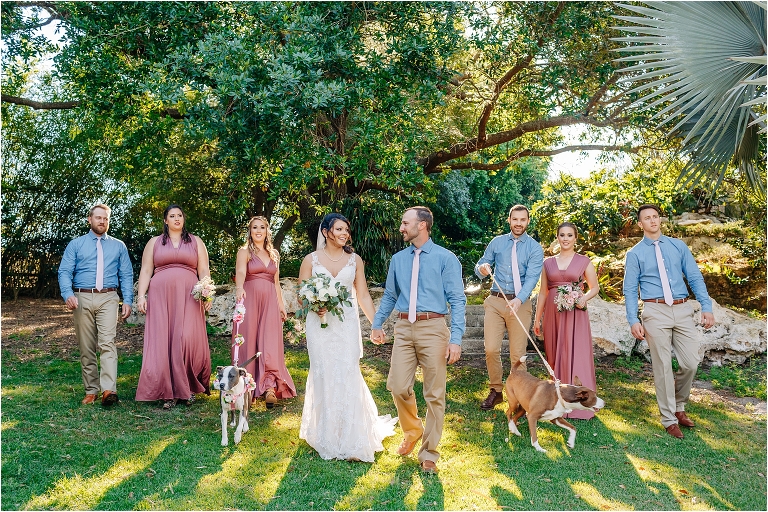 DIY rustic wedding with dogs in bridal party