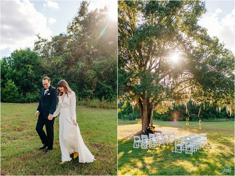 elegant florida elopement setting and couple