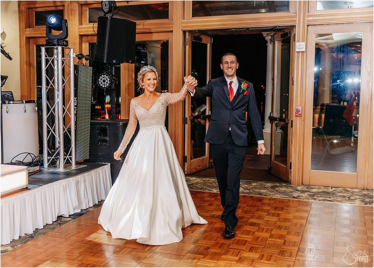 bride & groom announced into Mission Inn Resort wedding ceremony as husband and wife